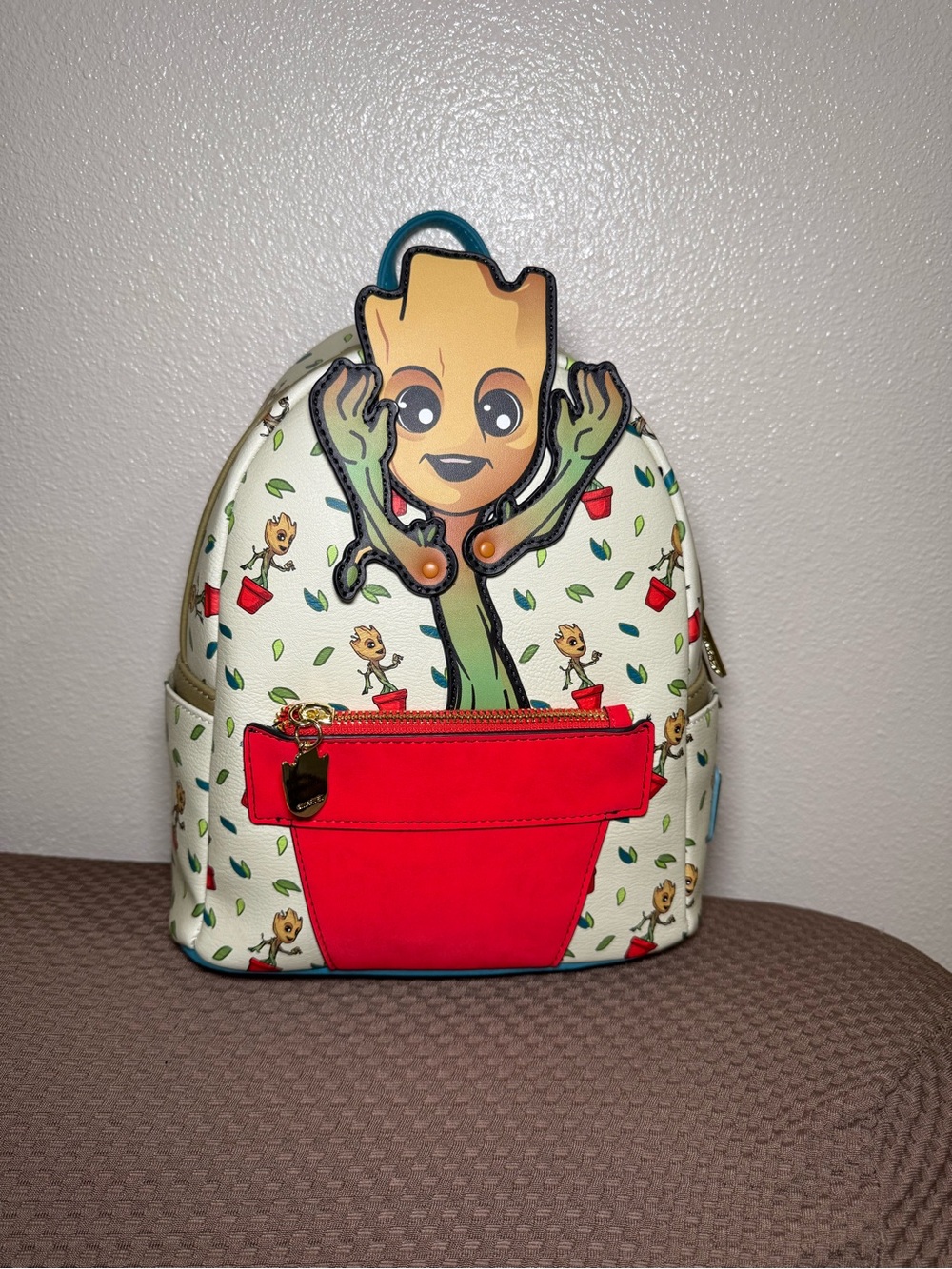 Disney Parks Loungefly Groot Backpack Guardians of the Galaxy Red Pot Marvel NEW